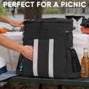 Insulated Backpack Cooler - 54 Cans, 24 Hour Cooling, Wider Straps, Lightweight Leak Proof Liner, Portable Cooler Backpack Bag for Men Women Beach Picnic Travel Lunch Camping - Everlasting Comfort (Black)