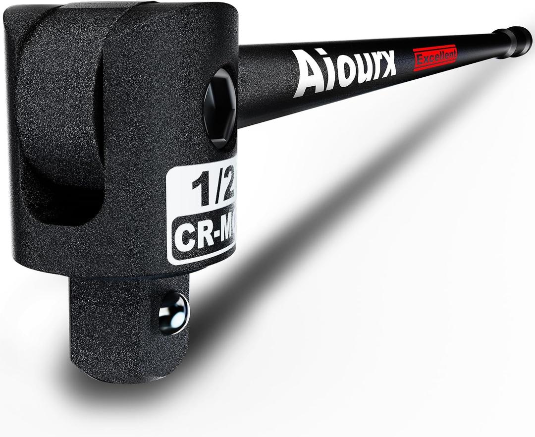 1/2" Drive 25-Inch Breaker Bar, Heavy Duty Extension Breaker Bar with 250 Swivel Head, CR-MO Steel, Defeats Rusted and Frozen Fasteners