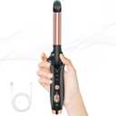 Cordless Curling Iron Rechargeable,USB Rechargeable 4000 mAh Cordless Hair Curler,3 Temp Setting Mini Travel Battery Powered Curling Iron,2 in 1 Hair Straightener and Curler