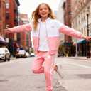 Girls Clothes 2 Piece Zip Up Sweatshirt & Pants Sweatsuit Set Fall Winter Outfits for Teen Tween Girls 6-12 Years