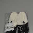 Women's home slippers Unisex home slippers Daily warm memory cotton flat bottom anti slip plush lining slippers (9-9.5, Black)