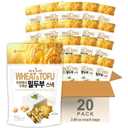 Mammos Premium Quality Wheat and Tofu Crispy Snack - Korean Savory Snack, Oven-Baked, Made with Tofu, 6.7g Protein per Bag, Only 110 Calories per Serving, 2.47 oz per Bag (Pack of 20)