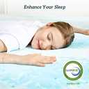 Sweetcrispy Memory Foam Mattress Topper Twin,3 Inch Thick Gel Infused Cooling Toppers Pad for Twin Size Bed, Sleeper Sofa, RV, Camper, CertiPUR US Certified, Ventilated and Breathable, Blue