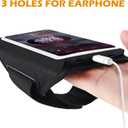 Running Armband with Earphone Bag Cell Phone Armband for iPhone 17 16 15 Pro 14 Plus 13 11 XR, Galaxy S24/S10 Water Resistant Sports Phone Holder Case & Zipper Slot Car Key Holder for 6.9 inch Phone, M: Medium Arm