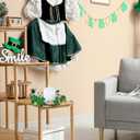 Winlyn 4 Pcs St. Patrick's Candle Ring Lucky Shamrock Candle Wreath Rings Green Clover and Berry Wreaths 9.5" for Spring Irish St. Patrick's Day Wedding Kitchen Cabinet Wall Window Front Door Decor