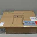 Folding Walker with Tray, 5" Wheels Lightweight Walkers for Seniors and Adults, Supports Up to 350 Pounds, Adjustable Height, Compact Standard Walker, Silver