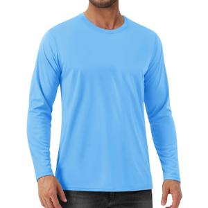EKLENTSON Men's UPF 80+ Sun Protection Shirts Long Sleeve Rash Gurad Quick Dry Swim Shirt Lightweight (M)