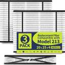 IYOUYA 3 Pack 213 Replacement Filter Compatible with AprilAire Whole House Air Purifiers 1210,1620,2210,2216,3210,4200,20x25x4 MERV-13 Furnace Filter, Not fit for 1213 UPGRADE KIT(MODEL 2120 OR 2200)