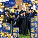 Graduation Decorations Class of 2026,Blue and Gold Graduation Decorations Class of 2026,Blue Balloon Arch Grad Boxes with Letters 2026 So Proud of You Grad 2026 for College Graduation Party Supplies, 5 inches x 12 inches x 18 inches