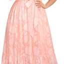 Pinup Fashion Plus Size Dresses for Wedding Guest - 2025 Cocktail Semi Formal Summer Wrap V Neck Maxi Dress (Pink) 24W