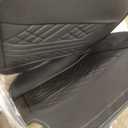 GXT Truck Seat Cover – Premium Synthetic Leather Seat Cushion – Universal Fit for Most Trucks, SUVs, and Sedans, Durable for Long-Lasting Protection (Black with White Stripe)