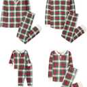The Children's Place Family Matching, Plaid Waffle 2 Piece Pajama Sets (16, Red Tartan Plaid)