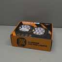 Auxbeam Cube-Z Series 4" Led Pods with Amber Covers, 112W 12800LM Flood Offroad Driving Lights with DRL Turn Signal, Cube Ditch Lights with DT Wiring Harness for Jeep Offroad ATV UTV, Pair