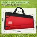 Rc Airplane Wing Carry Bag, 29.9 × 18.5 in Waterproof 2-Layer Protective Storage for 50–70e 3D Rc Planes, Lightweight Oxford Fabric
