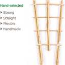 Cambaverd Trellis for Climbing Plants Indoor Outdoor, Natural Bamboo Trellis 24 Inch, 3 Pack Garden Trellis for Potted Plants, Ivy, Monstera, Houseplants, Fan-Shaped
