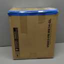 GREENSTELL Small Vanity Stool Chair with Storage and Folding Back, 13" x 13" x 17.7" Faux Fur Soft Ottoman for Teenager, 4 Metal Legs with Anti-Slip Feet, Furry Padded Seat for Makeup, Bedroom, White