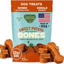 Gaines Family Farmstead Sweet Potato Dog Bones – 32 oz Bag, All-Natural, Single Ingredient, Grain-Free Dog Treats for Digestive Health, High Fiber - Training & Rewards, Made in USA