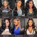 30 inch 13x6 Body Wave Lace Front Wigs Human Hair 200% Density Pre-Plucked Hairline HD Transparent Lace No Tangle No Shedding Suit for Daily Party Wedding Birthday Triple Lifespan 3X