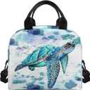 Insulated Lunch Bag Sea Turtle Lunch Box Lightweight Lunchbag Meal Prep Bags with Adjustable Shoulder Strap for Travel School Office Work Picnic Hiking Beach Fishing