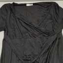 Nemidor 18 Plus Size Dresses for Curvy Women Summer Casual Wrap Bodycon Midi Short Sleeve Pleated Dress 14-26 (Black)