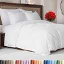 White Duvet Cover King Size - Extra Soft King Size Duvet Cover - Lightweight, Comfy, Cozy & Breathable - Easy Care & Fade Free with Zipper Closures & Ties - 104" x 90" Inches - Comforter Not Included