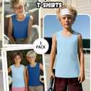Oakgarden 3 Pack Boys Tank Tops | Sleeveless, Summer T-Shirts, Athletic Muscle Shirts, Soft, Undershirts, Slim Fit, Toddler Youth, Age 3-16