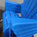 Little Tikes Kids Garden Chair 4 Pack in Blue, Outdoor Toddler Activity Adirondack Chairs for Picnic, Garden, Patio, Backyard & Beach, Outdoor Chair Set