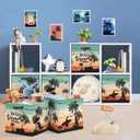 HUUMONSS 11.8" Tropical Beach Cube Storage Organizer Set Palm Trees Cube Storage Bin for Adult to Organize Clothes for Bathroom, Bedroom, 3Pcs