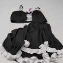 Avidlove Lingerie Set for Women Ruffle French Maid Outfit with Headpiece Halloween Cosplay Lingerie Set 6 Pack Maid Costume XL
