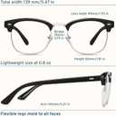 racico Blue Light Glasses for Men Computer - Gaming Blocking Anti Eyestrain, UV Clear Lens Nerd Costume Fake Eyeglasses