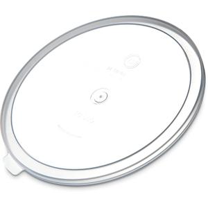 2 x Carlisle FoodService Products Bain Marie Food Storage Container Lid for Restaurants, Catering, Kitchens, Plastic, 6-8 Quarts, Clear
