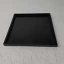 Serving Tray Black Square Decorative Serving Tray Wooden Ottoman Tray Coffee Table Farmhouse Home Decorations 12x12inch (11.8" x 11.8" x 0.8")