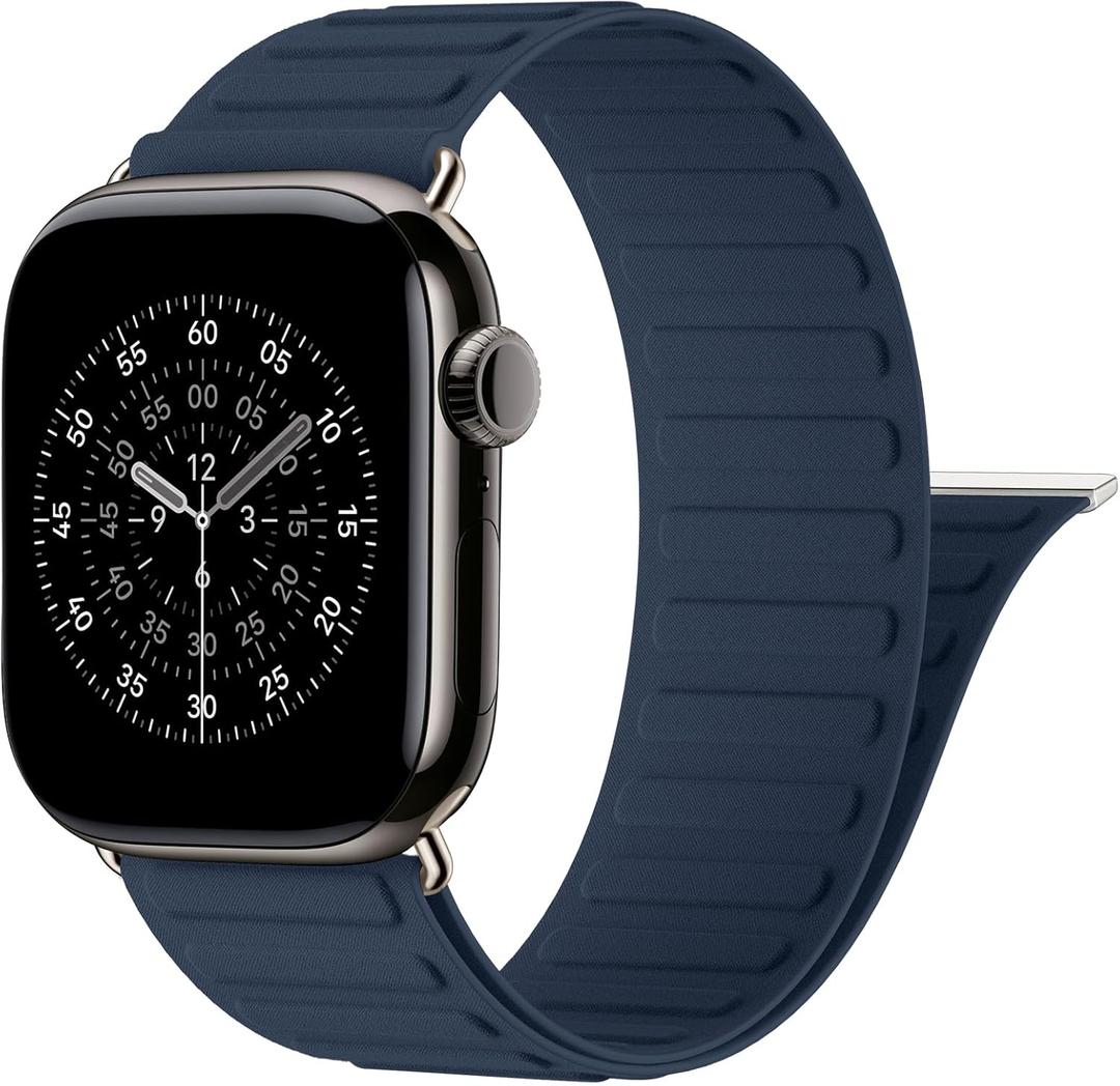 Patented Magnetic Link Sport Band Compatible with Apple Watch Bands Men 44mm 45mm 46mm 49mm 42mm 41mm 40mm 38mm Women, Nylon Sport Loop Strap for iWatch Ultra 3 2 1 SE Series 11 10 9 8 7 6 5 4 3 2 1