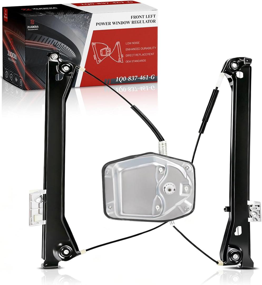 Front Left Driver Power Window Regulator Compatible with VW Volkswagen Eos 2008-2016, Replace# 1Q0-837-461-G, 1Q0837461G