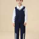 Renotemy Toddler Boy Clothes Fall Winter Outfits Pullover Sweatshirt Pants Set Warm Sweatsuit Kids Clothing for Boy Size 3-7T (Gray)
