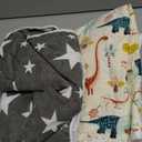 2Pcs Diaper Changing Pads for Baby, Dinosaur Change Mat, 3Layers Waterproof Change Pad Foldable Absorbent Mats for Women, Reusable Incontinence Underpads for Patient 24''x30'' (Dinosaur Black Star)