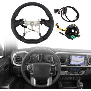 HIGH FLYING for Toyota Tacoma 2016-2023 Car Interior Accessories Heated Steering Wheel Replacement Part Perforated Leather Kit (No Alignment Strip)