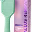 Nano Glass Foot File - Silicone Foot Callus Remover for Feet and Cracked Heels - Heel Scraper for Dead Skin - Ergonomic Foot Scrubber & Exfoliator for Shower with Non-Slip Grip - Green