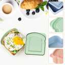 Sandwich Containers, 3Pcs Reusable Sliced Toast Boxs, Bread Holder Bread Container for Lunch, Toast Keeper for Adults, Microwave & Dishwasher Safe(Blue, Pink, Green)