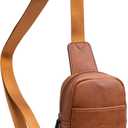 Alldaily Small Sling Bag for Women Crossbody Purse Leather Fashionable Trendy Chest Bag for Travel, Fanny Pack (Brown)