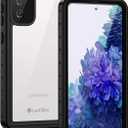 Lanhiem for Samsung Galaxy S20 FE Case, IP68 Waterproof Dustproof with Built-in Screen Protector, Heavy Duty Full Body Protective Phone Case for Galaxy S20 FE 5G, Black/Clear