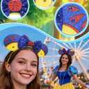 Snow Costume for Girls Adult Women Princess Dress up 4-6 Accessories Kids Party Decorations Birthday Favors Princess Toys Mouse Ears Headband