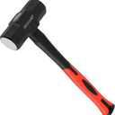 MAXPOWER 4lb Sledge Hammer, Steel Head, 12-inch Fiberglass Handle Shock-Resistant