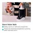 Baby Brezza Fast Baby Bottle Warmer - Baby Milk + Breastmilk Warmer Defroster 2 Unique Temperatures for Breastmilk + Formula - Universal Fit for All Bottles, Bags + Jars