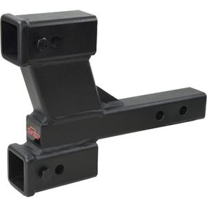 TOPTOW 64089 Trailer Dual Hitch Extender Adapter with 2-inch & 6-inch Riser/Drop, 2" Receiver, 2-inch Solid Shank, 10000lbs Capacity