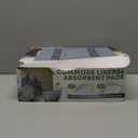 Commode Liners with Absorbent Pads - 60 Bedside Commode Liners & Pads - Portable Toilet Bags for Porta Potty & Camping - No More Days Washing The Bucket of The Commode Chair for Toilet with Arms