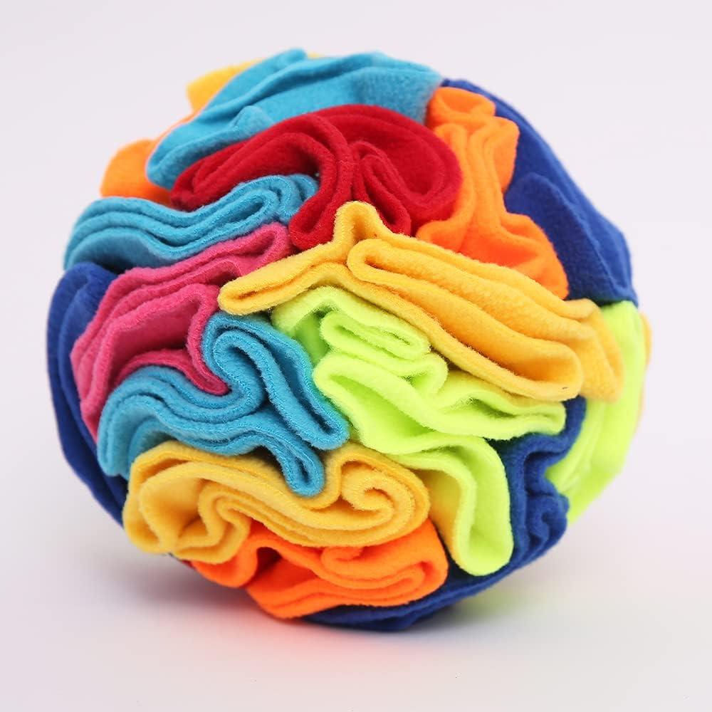 Ablechien Snuffle Ball - Snuffle Ball for Small Dogs, Interactive Dog Toys to Keep Them Busy, Puppy Dog Puzzle Toy with Storage Bag Machine Washable, Small