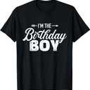 I'm The Birthday boy Son Matching Family T-Shirt Small, and Size 4T, 2 Pcs