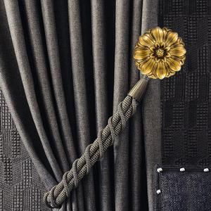 Vintage-Curtain-HoldbacksSet of 2 Curtain Tiebacks Wall Mounted with ScrewsClassic Decorative Curtain Holders for Drapes Window Treatment Holdbacks (Gold A-fbm, 3 Diameter)