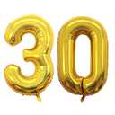 GOER Number 30 Balloons for 30th Birthday Party Decorations,42 Inch Jumbo Foil Helium Balloons for 30th Anniversary (Gold)